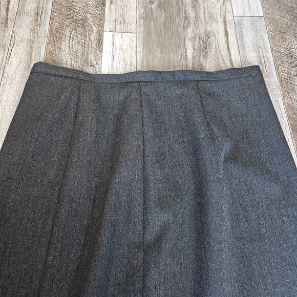 Pendleton Wool Pencil Skirt Kick Pleat Gray Lined Office Professional Size 12 - Picture 12 of 12